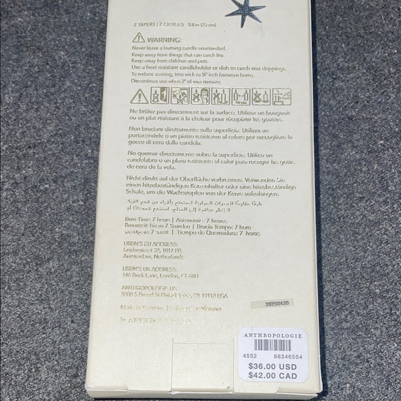 Anthropologie Black and White Snake Candles - Picture 7 of 9